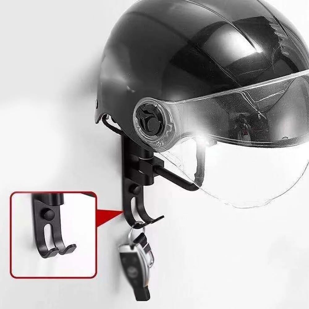 Helmhalterung Wand Motorradhelmhalter, Hutaufbewahrungsregal aus Metall, Wand-/Bodenmontage, Helmaufhänger, Ausstellungsständer for Helme, Kappen und Perücken