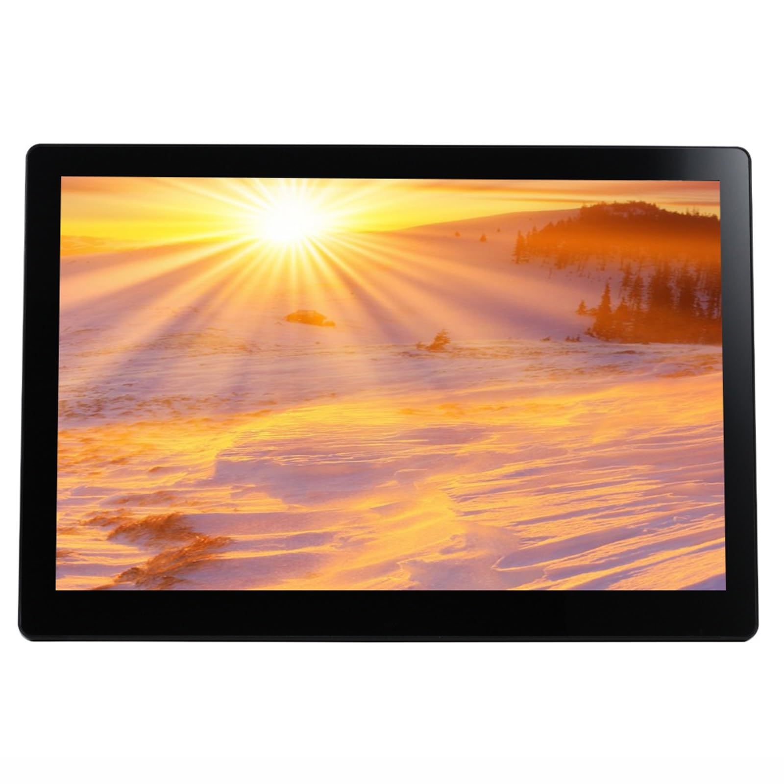 MYUYEE 15.4-Inch Hd Digital Photo Frame - Mirrored Design, With Video, Music, And Photo Playback Functions (Black)