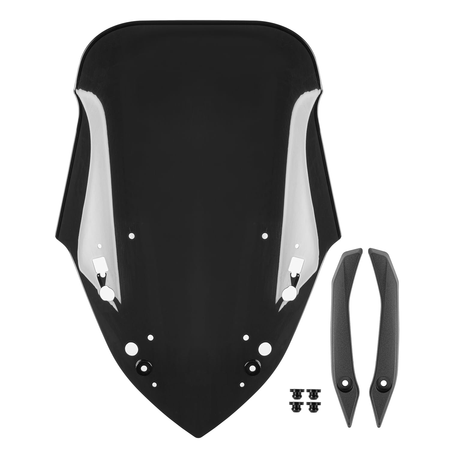 Cúpula Parabrisas para moto NMAX 125 155 2021 2022 2023 2024 NM-X Aire Protección Vidro Carenado (Negro)