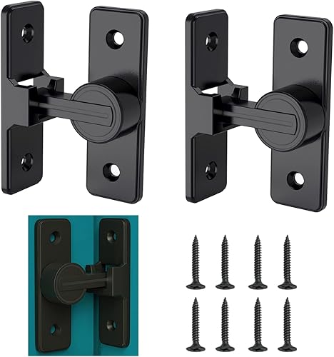 Accesorios de cerradura de puerta de granero, cierres de puerta resistentes de 90 grados, pestillo de seguridad para puerta, cerradura de cerrojo de