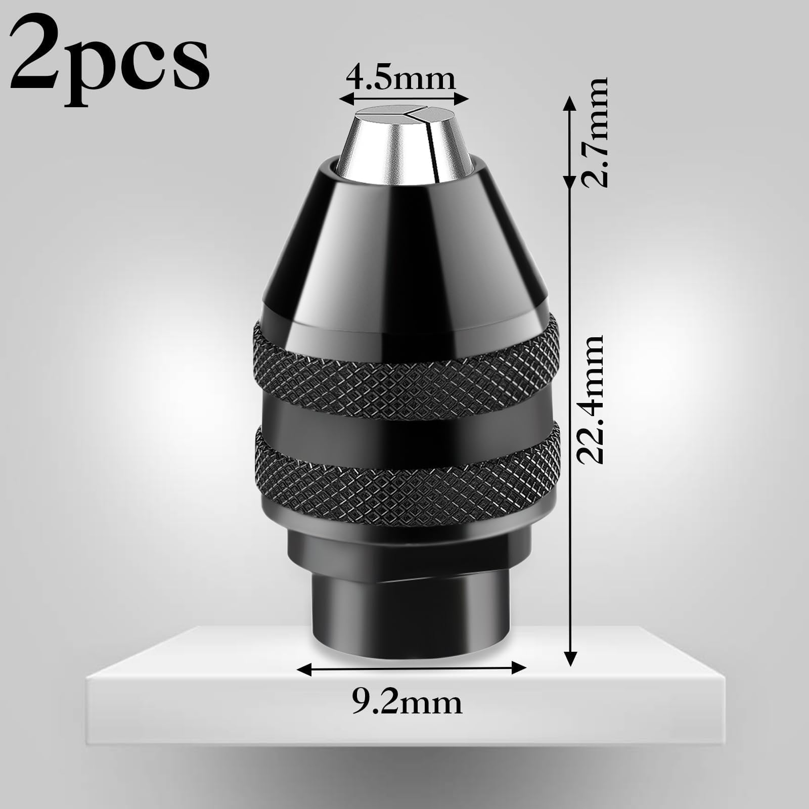 Pyroclasia 2 sztuki 4486 uchwyt wiertarski do Dremel, uchwyt zaciskowy, zamiennik od 1/32 do 1/8, szybkomocujący, tulejek zaciskowych, do Dremel 4000, 400, 3000, 398, 395, 300, 200, 285, 8200, itp.