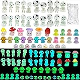 Glow in The Dark Tree Spirits, Mini Glow Fairy Garden Accessories Outdoor, Luminous Elves Tree Ghosts Figurines Kit with Mini Mushrooms for Garden Yard Bonsai Succulent Terrarium Decorations