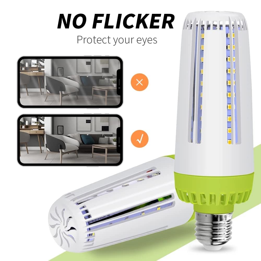 Bombilla LED de maíz de 20 W, equivalente a 80 W, E27/E40, lámpara LED comercial de base grande, 5000 K, luz diurna, 14 400 lúmenes para iluminación de área de bahía alta, blanco frío, E14, 60 LED, 1