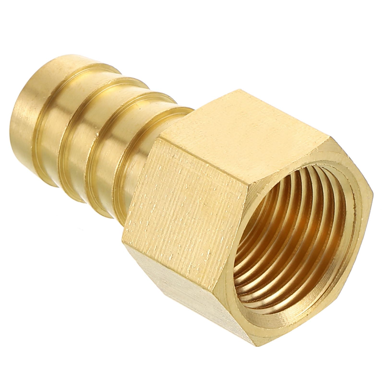 Kozelo Pack of 1 Brass Hose Barb Fittings Adapter Connector 5/8"(16mm) Hose Barb to 1/2"(15mm) NPT Female Fittings for Home Machines, Massage Bathtubs, and Irrigation Systems