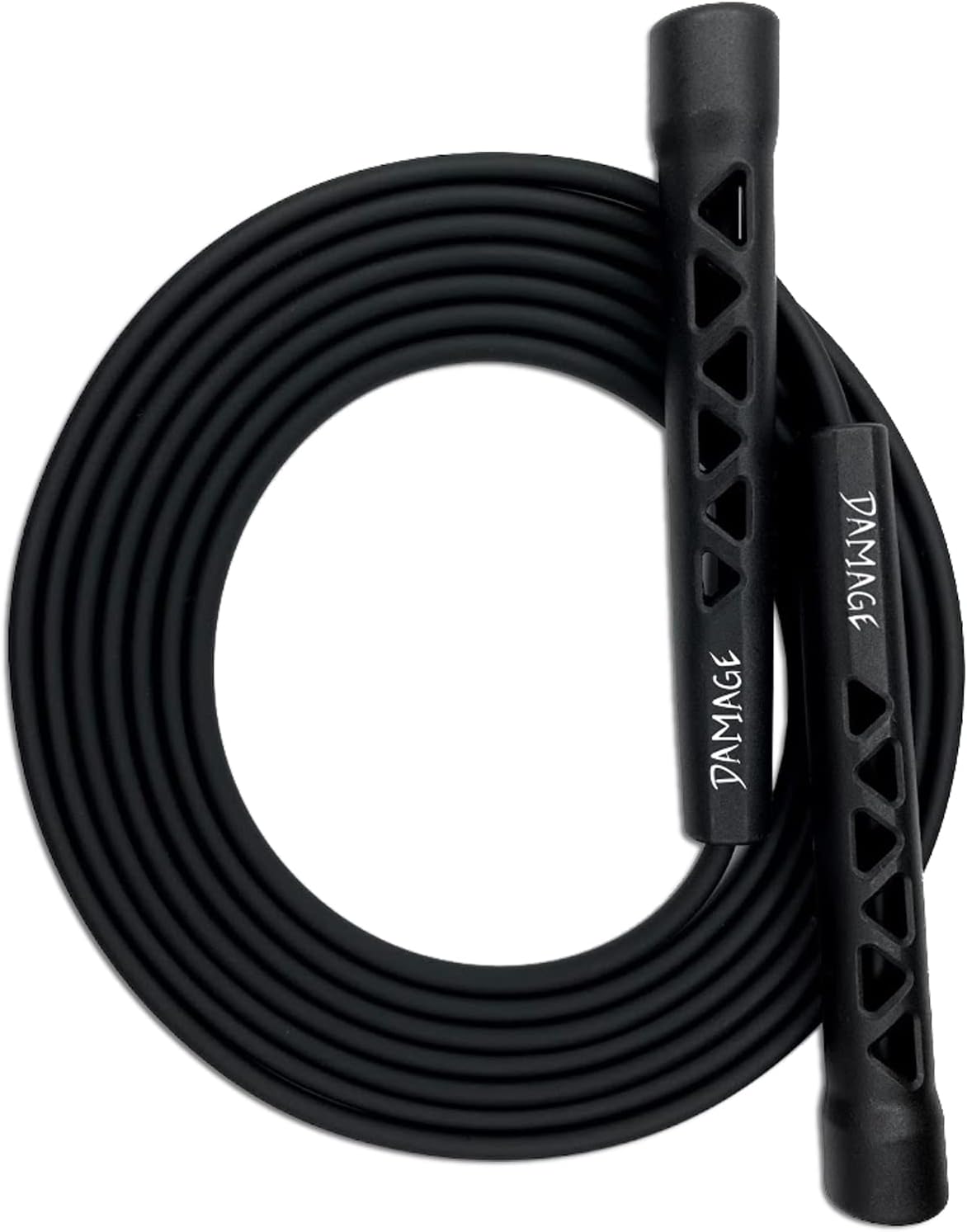Damage Fight Gear Boxer Classic Speed Rope, Lightweight PVC Skipping/Jumping Rope, Non-Slip Ventilated ABS Plastic Handles and Matte Coated Tangle-Free Jump Rope for Boxing, Fitness, MMA, Martial