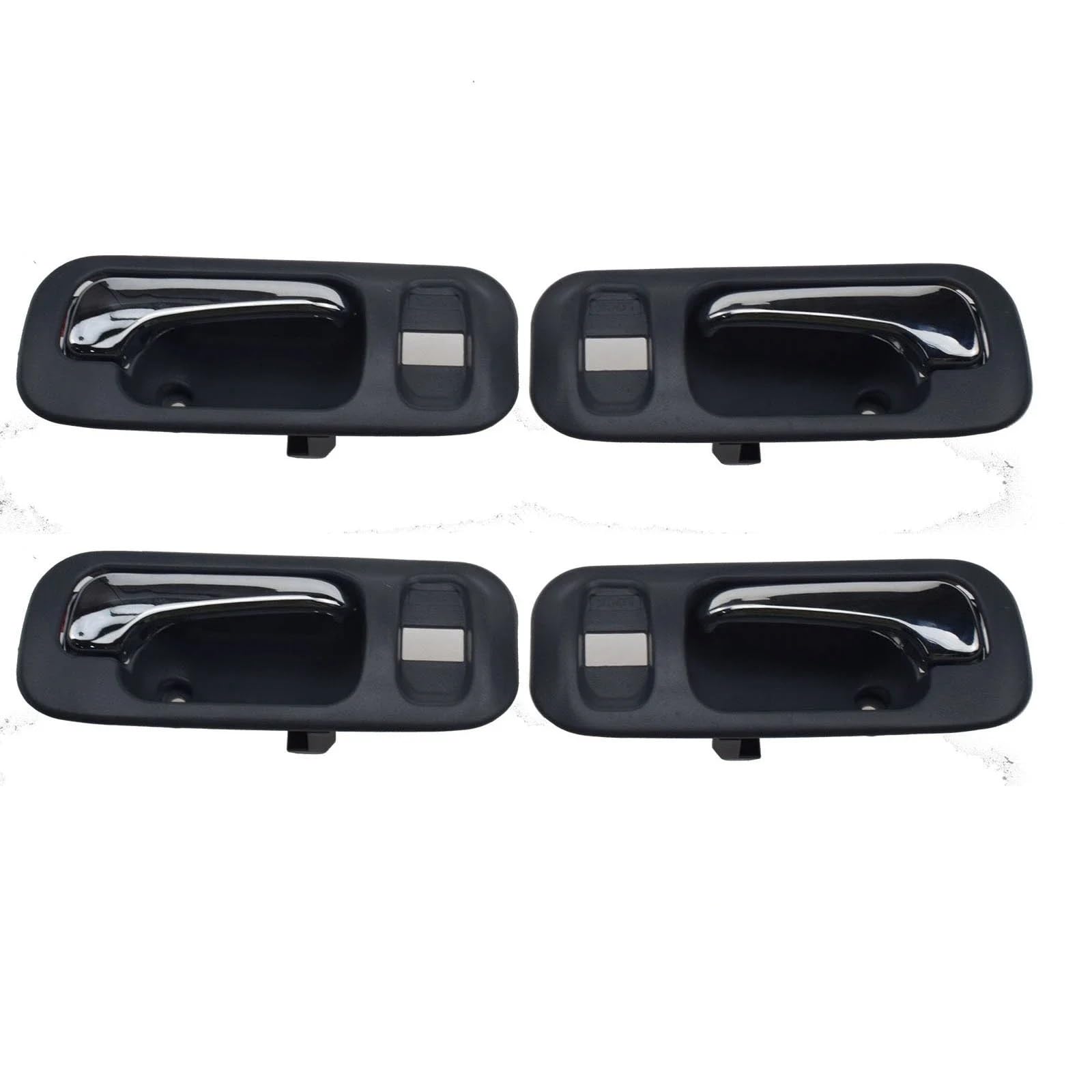 Qiuybgf A Set 4 Piece Interior Door Handle Compatible With For Odyssey Ex Lx 1995 1996 1997 1998 Front Interior Door Handle Gray Bezel Chrome Left Right