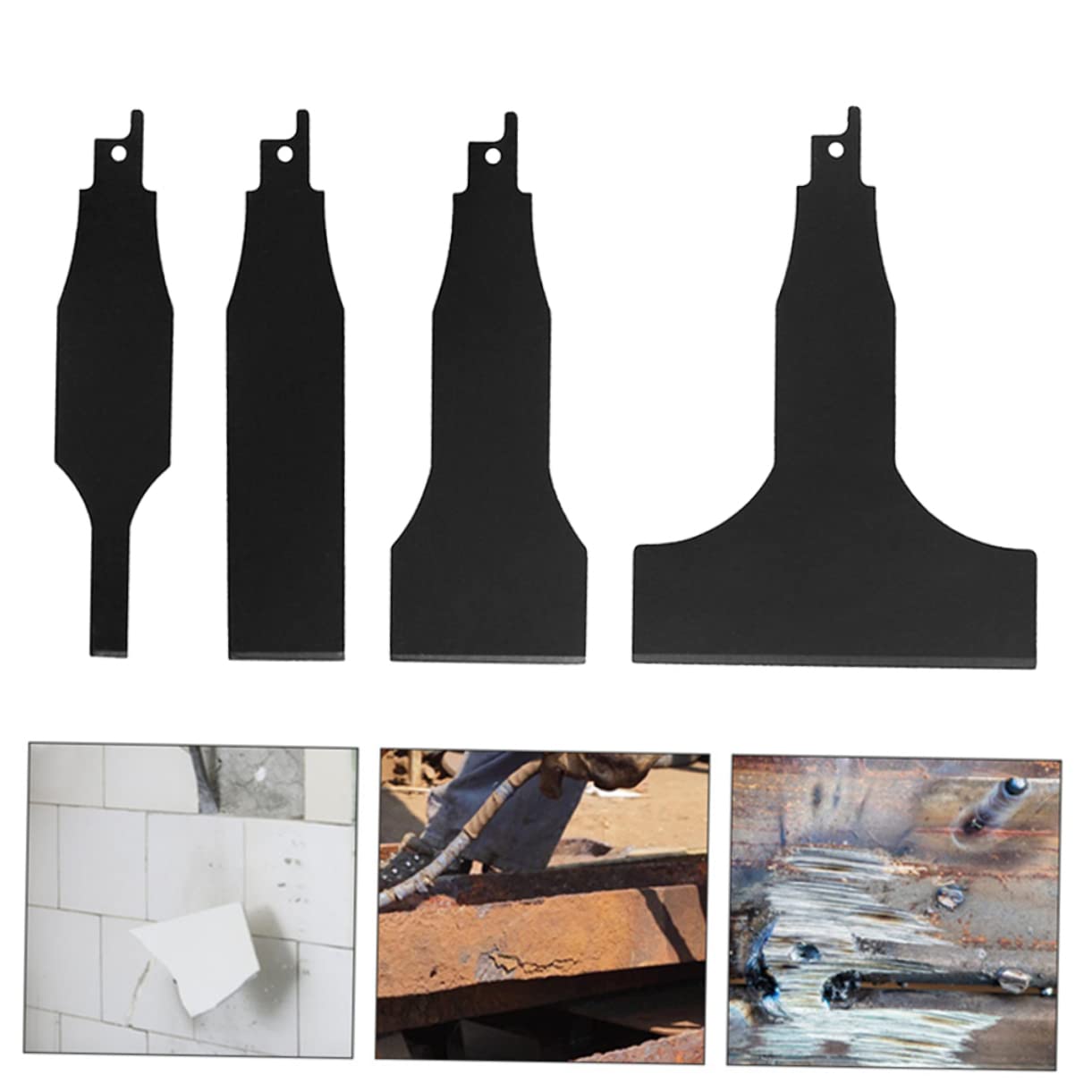 KALLORY 4pcs High Scraping Tool Carbide Scraper for Saber Saws Replacement Blade Cleaning Tool