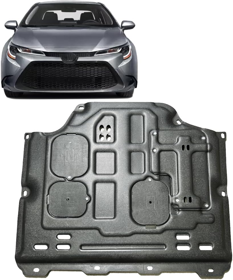 Mud Flaps Engine Guards for Toyota Corolla 2020 2021 2022 2023 2024 2025 Front Engine Splash Shield Guards Suitable for Corolla Under Engine Cover Directly Replace Original One Black