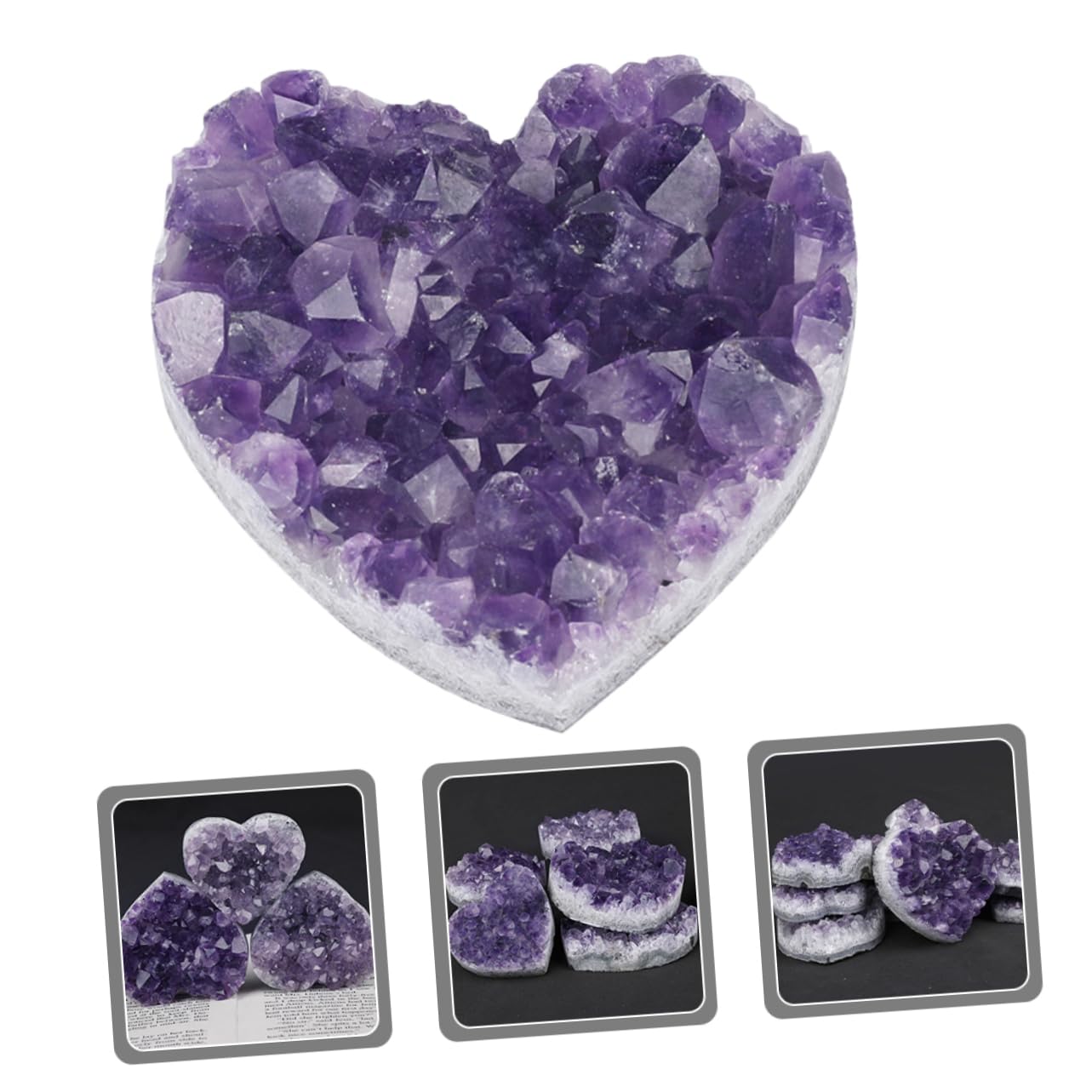 HAPINARY Crystal Stone Decor Natural Amethyst Stone Dining Table Small Crystal Stone Adornment Crafts Desktop Desktop Crystal Stone Stone Decorations Amethyst Cluster Natural