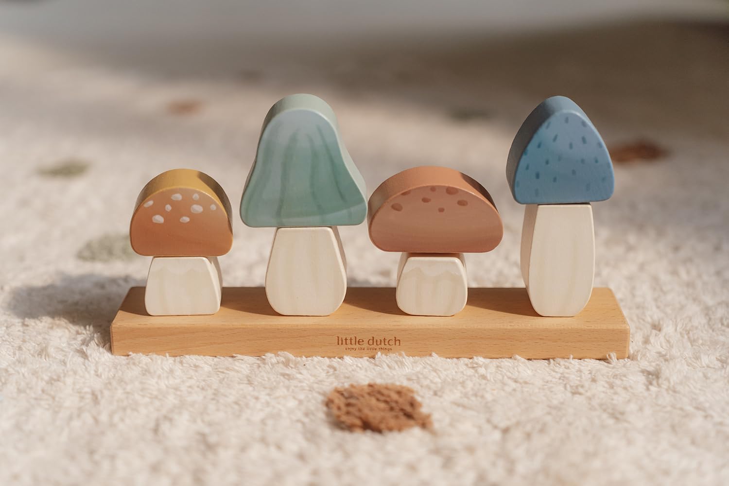 Little Dutch - Stacking Puzzle Mushrooms - Forest Friends