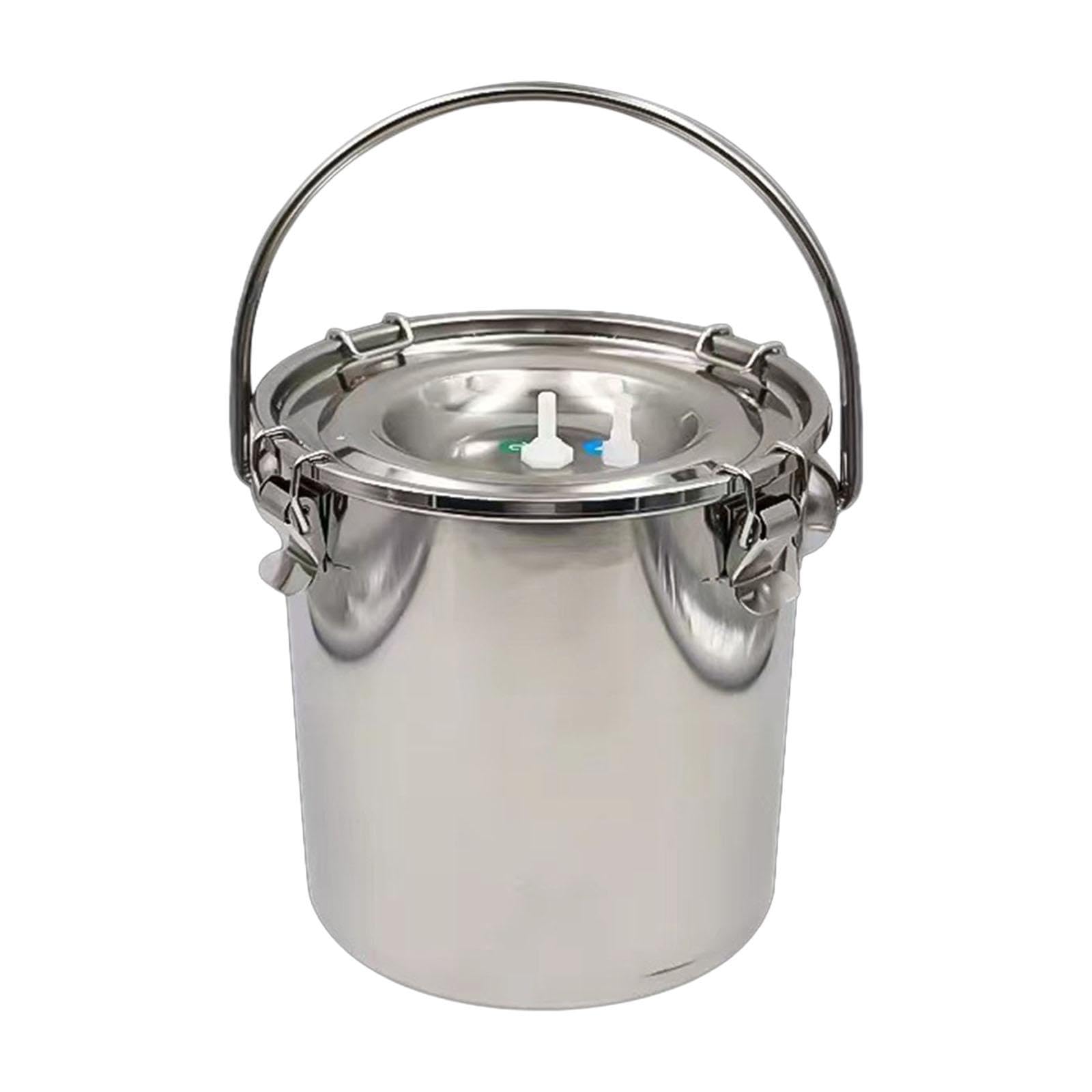 Seau à lait pour machine à traire fournitures animaux de ferme récipient inox 5L