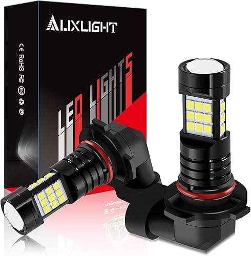 AUXLIGHT H11 H10 9006 5202 2504 H7 Focos LED antiniebla, focos DRL, 2400 lúmenes, focos extremadamente brillantes, reemplazo para automóviles,