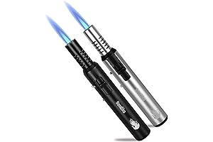 Sondiko Kitchen Blow Torch for Cooking, 2 Pack Refillable Adjustable Flame Culinary Torch for Food