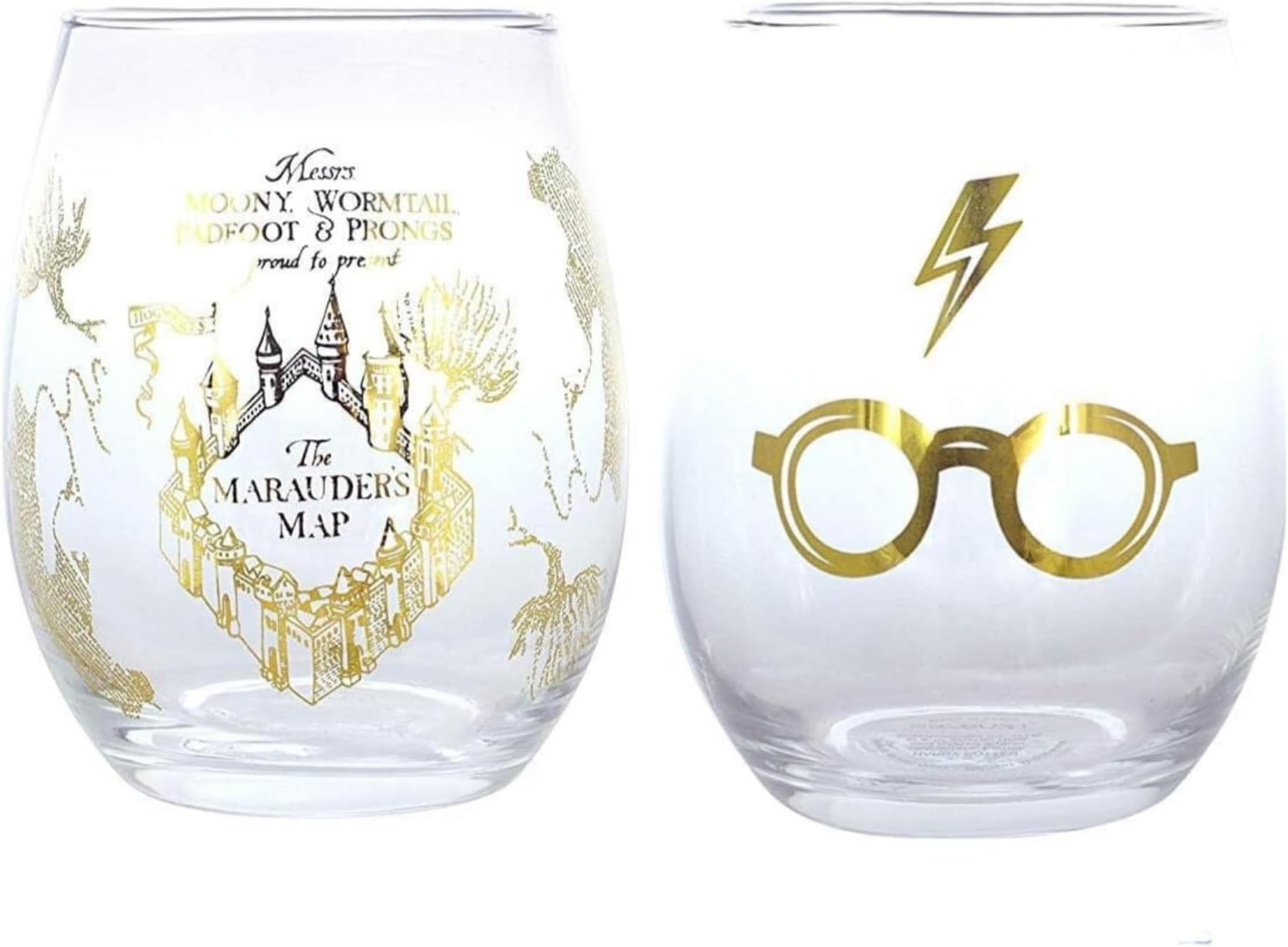 Amazon.com | Seven20 Harry Potter Stemless Wine Glasses Set - 20oz ...