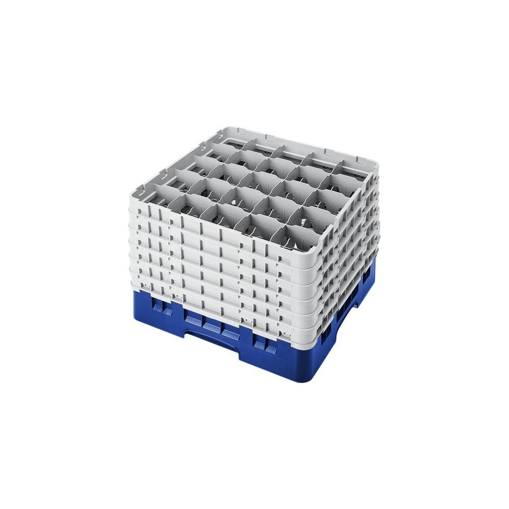 Camrack Glass Rack, W/6 Extenders, Full Size, Low Profile, 25 Compartments, 3-1/2'' Max. Dia., (2 Pieces/Unit)