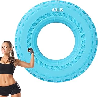 握力を鍛えるためのトレーニング器具 グリップストレングス トレーナー,前腕のワークアウトと指のエクササイズに適したエクササイザー - 握力強化タイヤ形状リング | 男性 ティーン 少年 アスリート 通勤 寮 旅行 車移動 向け 握力強化 前腕鍛える 筋トレ 器具 ハンドグリップ リング エクササイズ ツール