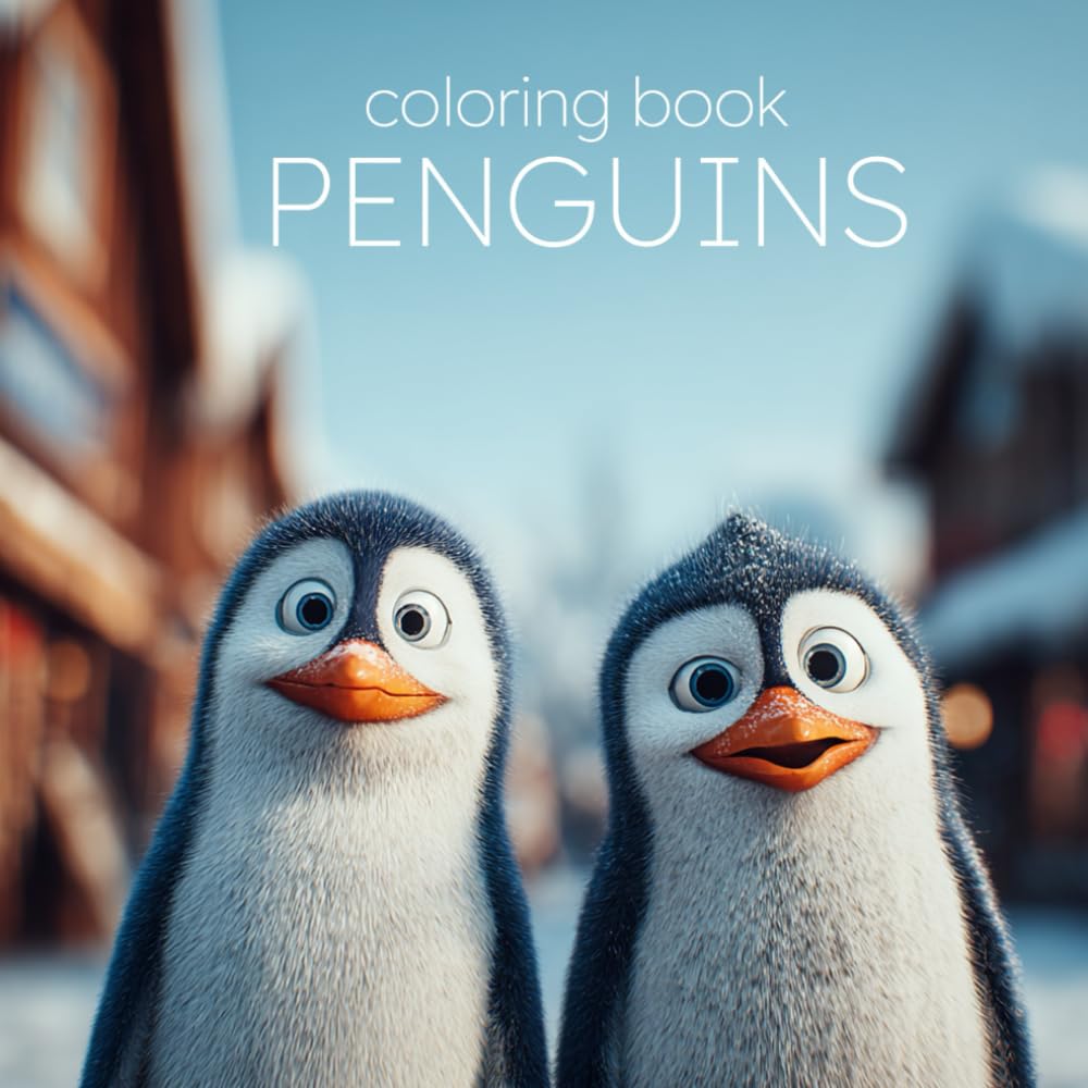 Penguin Arctic Snow Coloring Book – 45 Winter Wonderland Illustrations | Cute Penguins, Snowy Scenes & More for Kids & Adults by mediamake.de