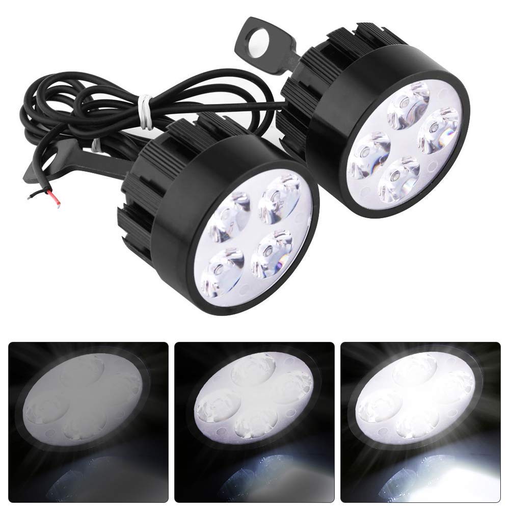 HANEU Universal Motorcycle LED Lamp Headlight Fog Light Spotlight Driving Auxiliary Light (Pack Of 2)