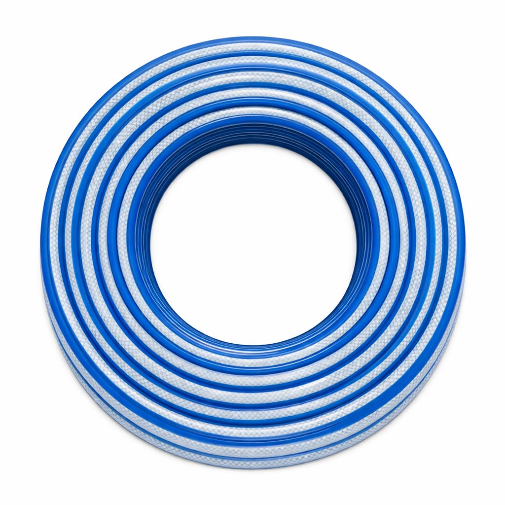 3/4 Zoll 50m Premium Gartenschlauch mit Anschlusssatz – 6-lagig TFS Anti-Knick-System flexibel & robust hoher Durchfluss UV-beständig algenresistent -25°C bis +60°C