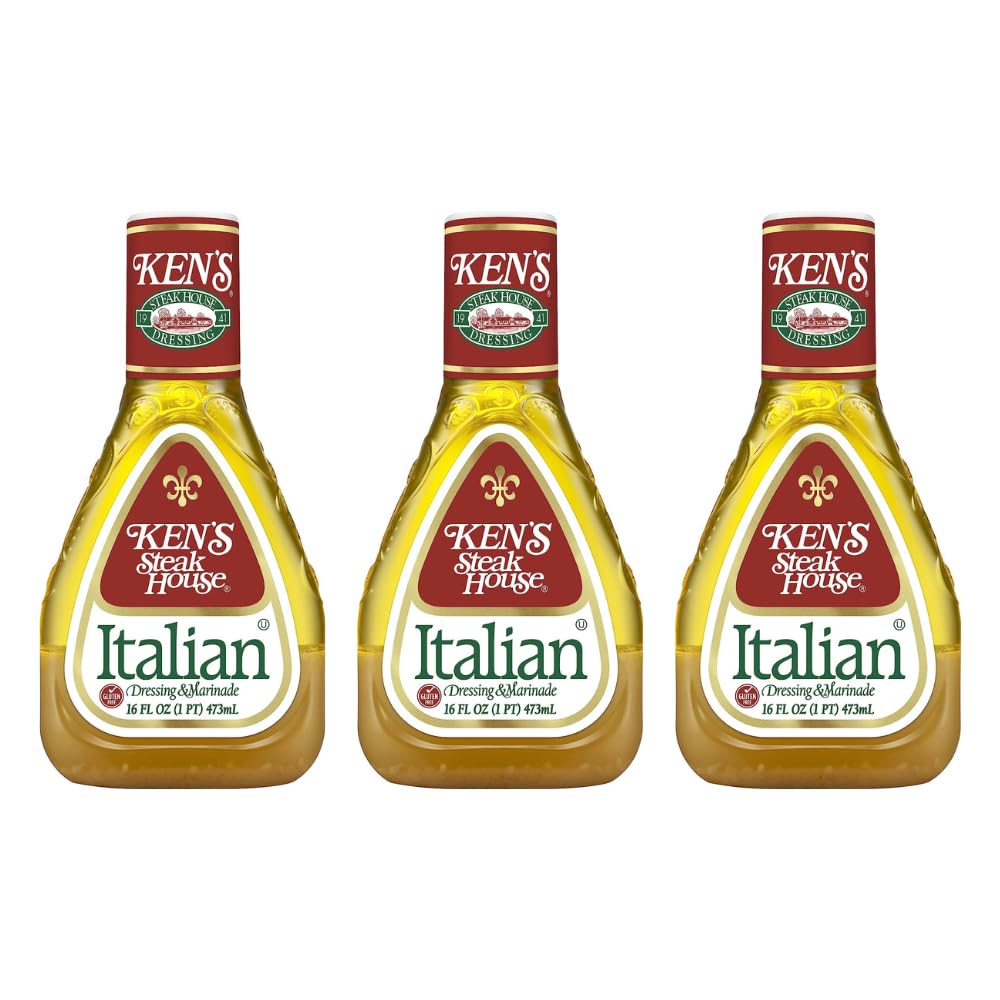 Ken&amp;#39;s Steak House Italian Dressing &amp; Marinade 16 Fl Oz Pack of 3