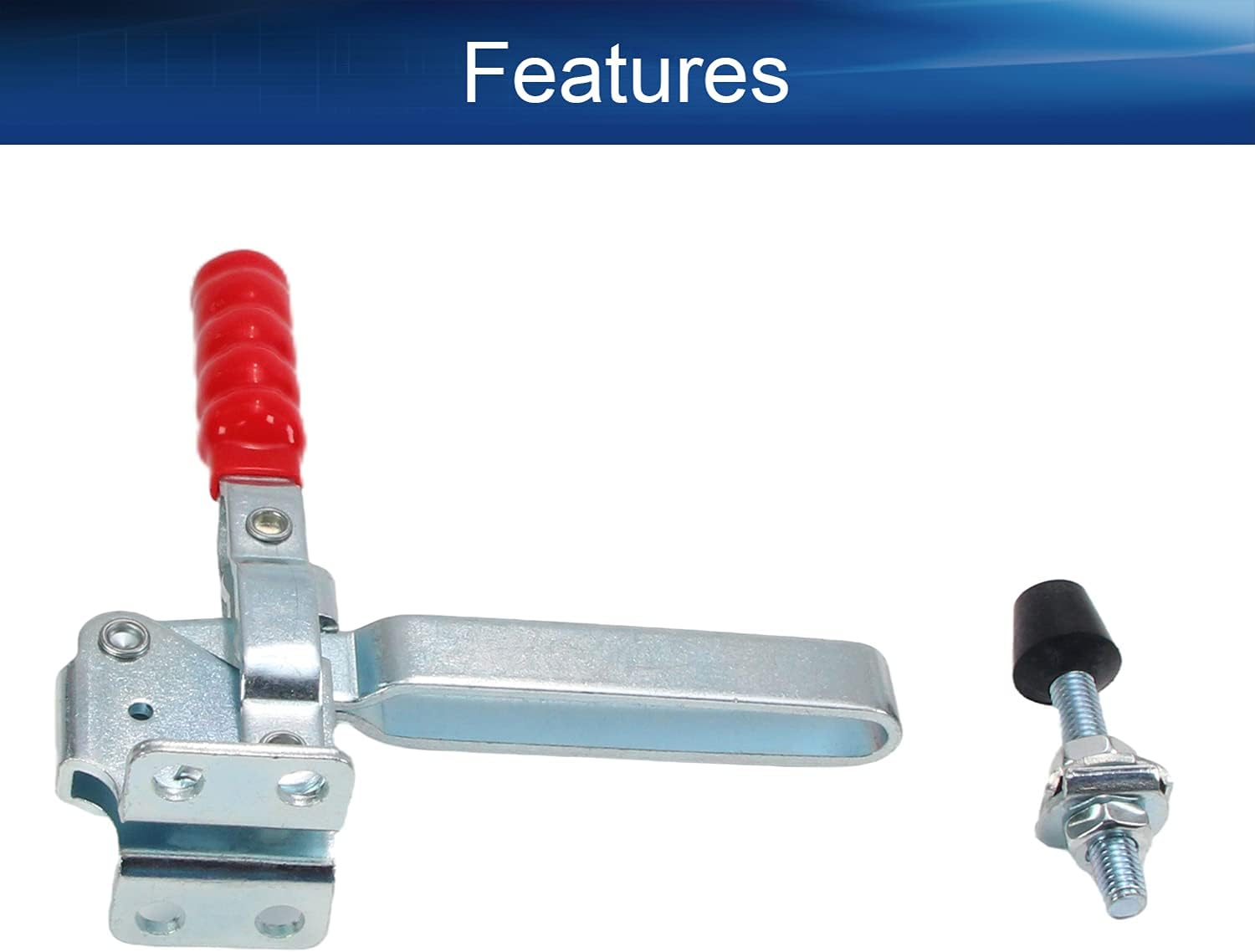 Auniwaig Hold Down Toggle Clamps Latch Antislip Red Hand Tool Holding Capacity Vertical Heavy Duty Toggle Clamp 500lbs Quick Release Tool