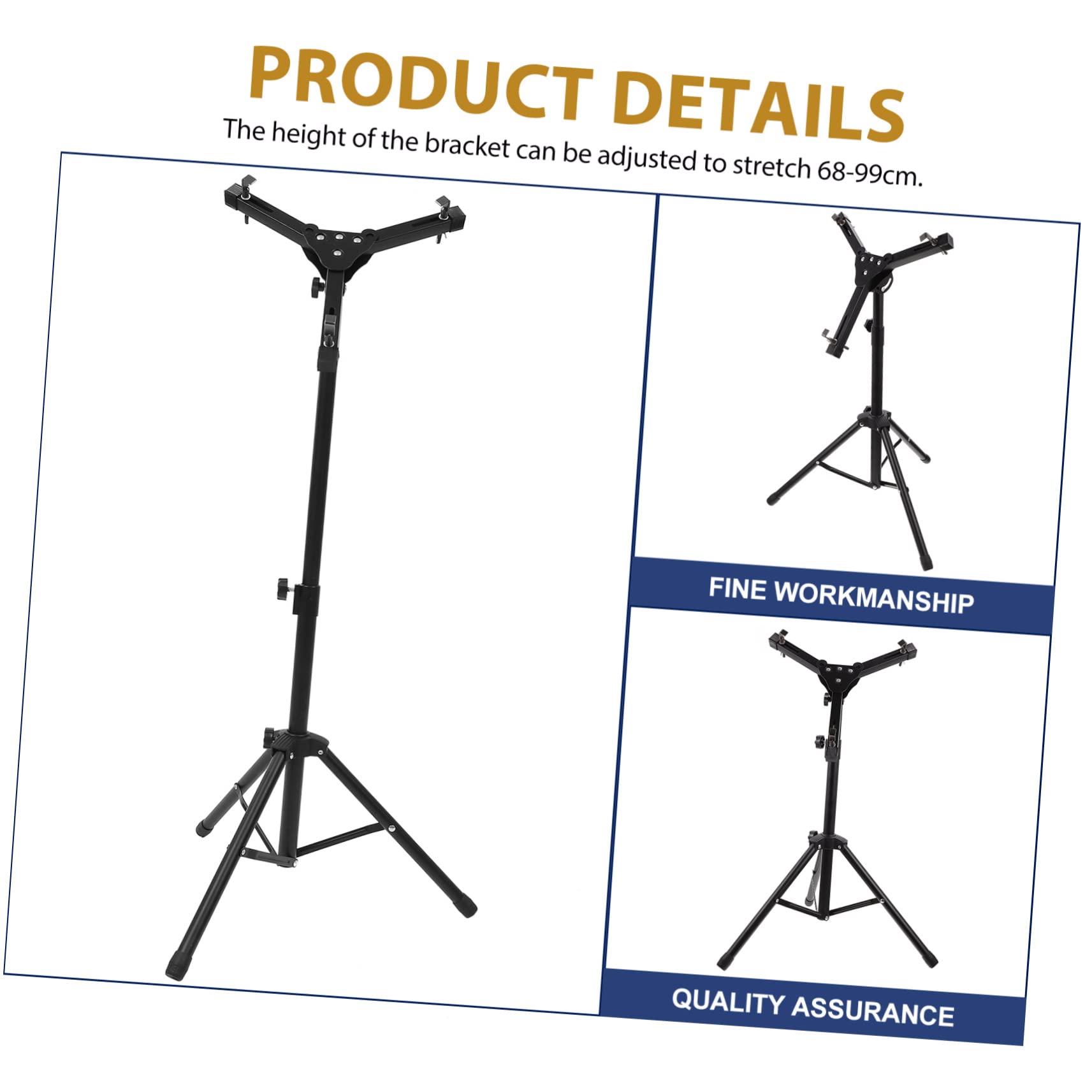 FUNOMOCYA Portable Drum Stand Set Alloy Snare Drum Practice Rack Dumb Drum Holder