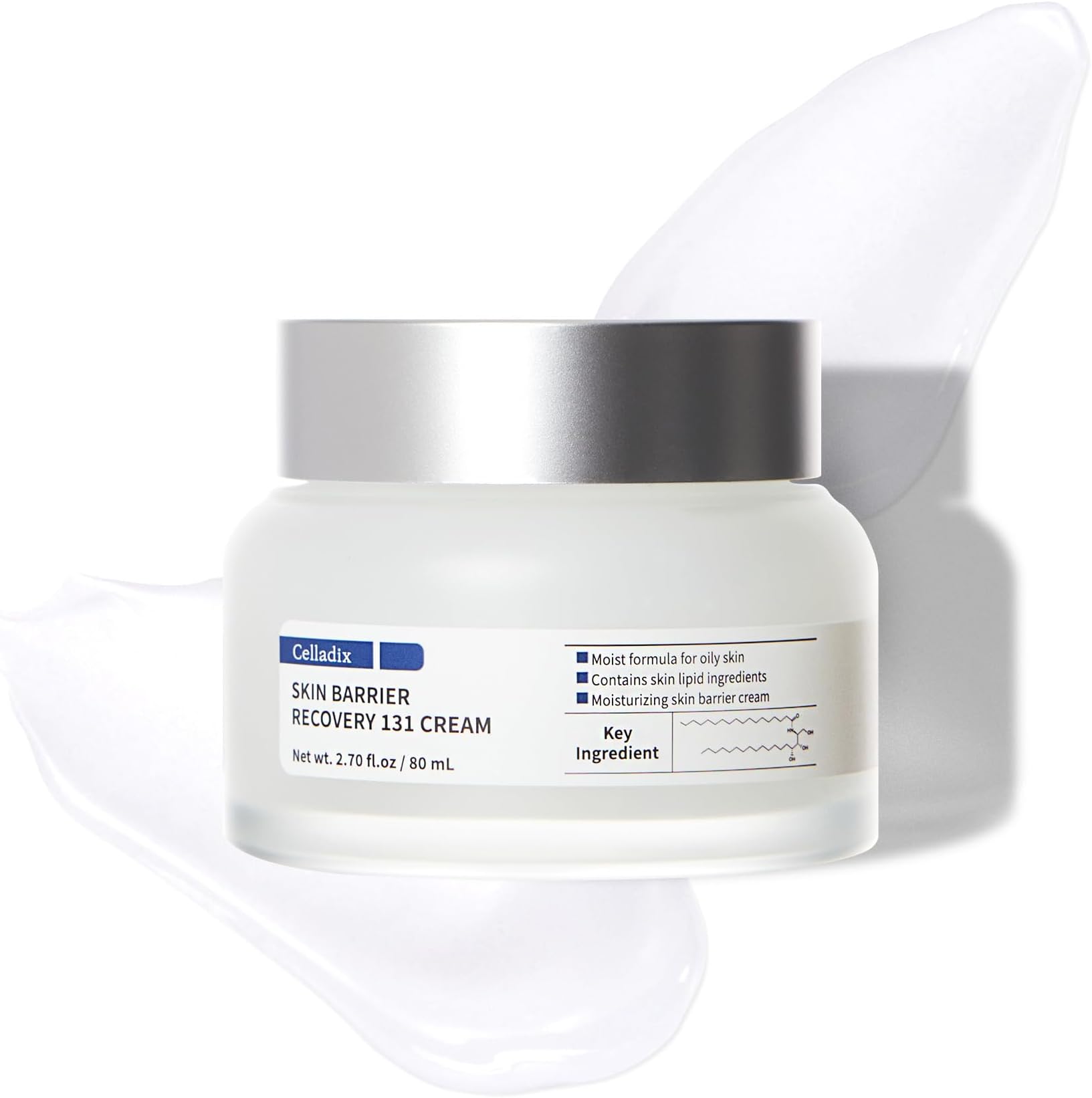 CelladixSkin Barrier Recovery 131 Cream | Skin Microbiome Protects | Strengthens Skin Barrier | Oil-Free Face Cream | Optimal 5.5 pH Level | 2.70 Fl Oz