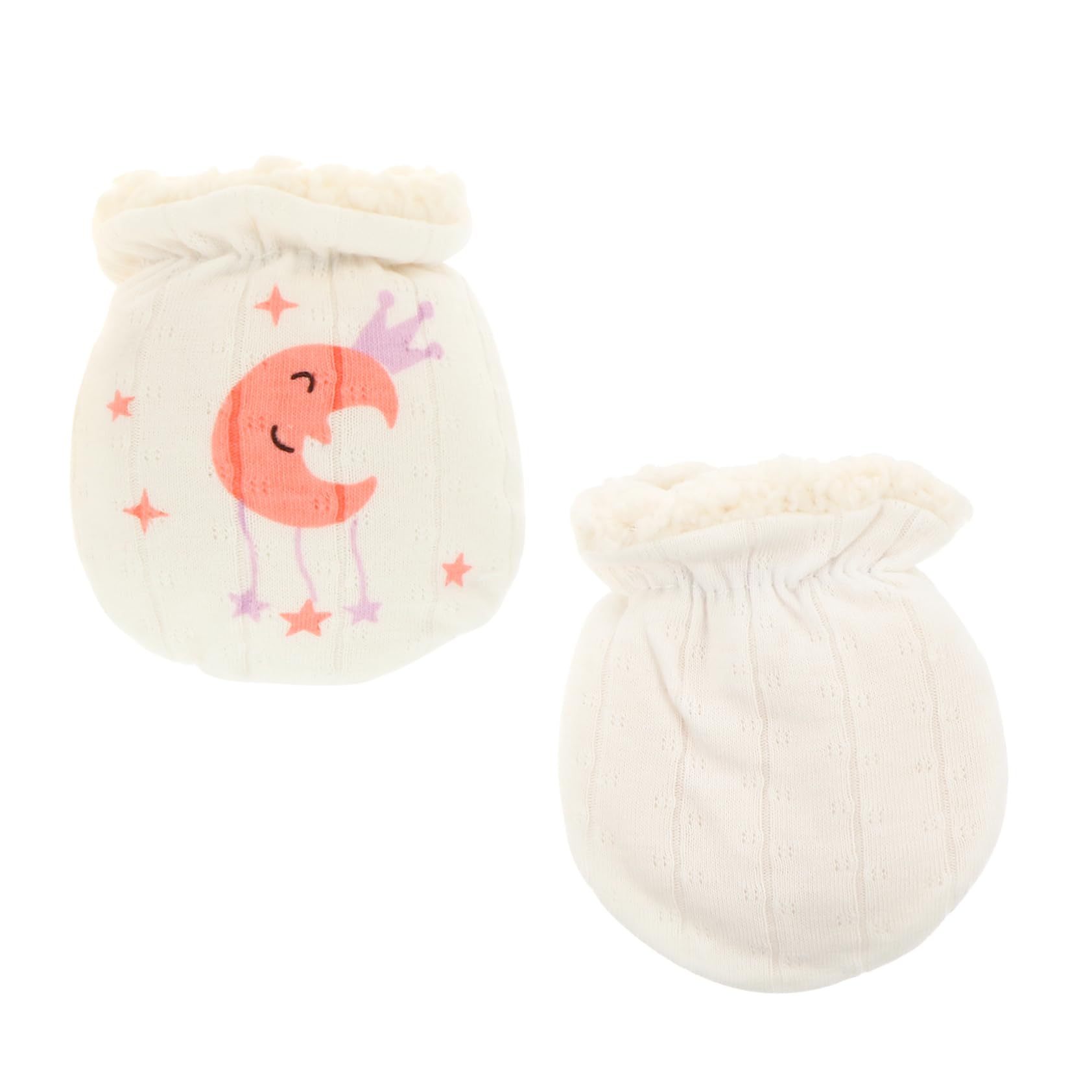 Homoyoyo Infant Mittens 1 Pair Anti-scratch Baby Mittens Soft Cotton Gloves for Newborns No Scratch Design