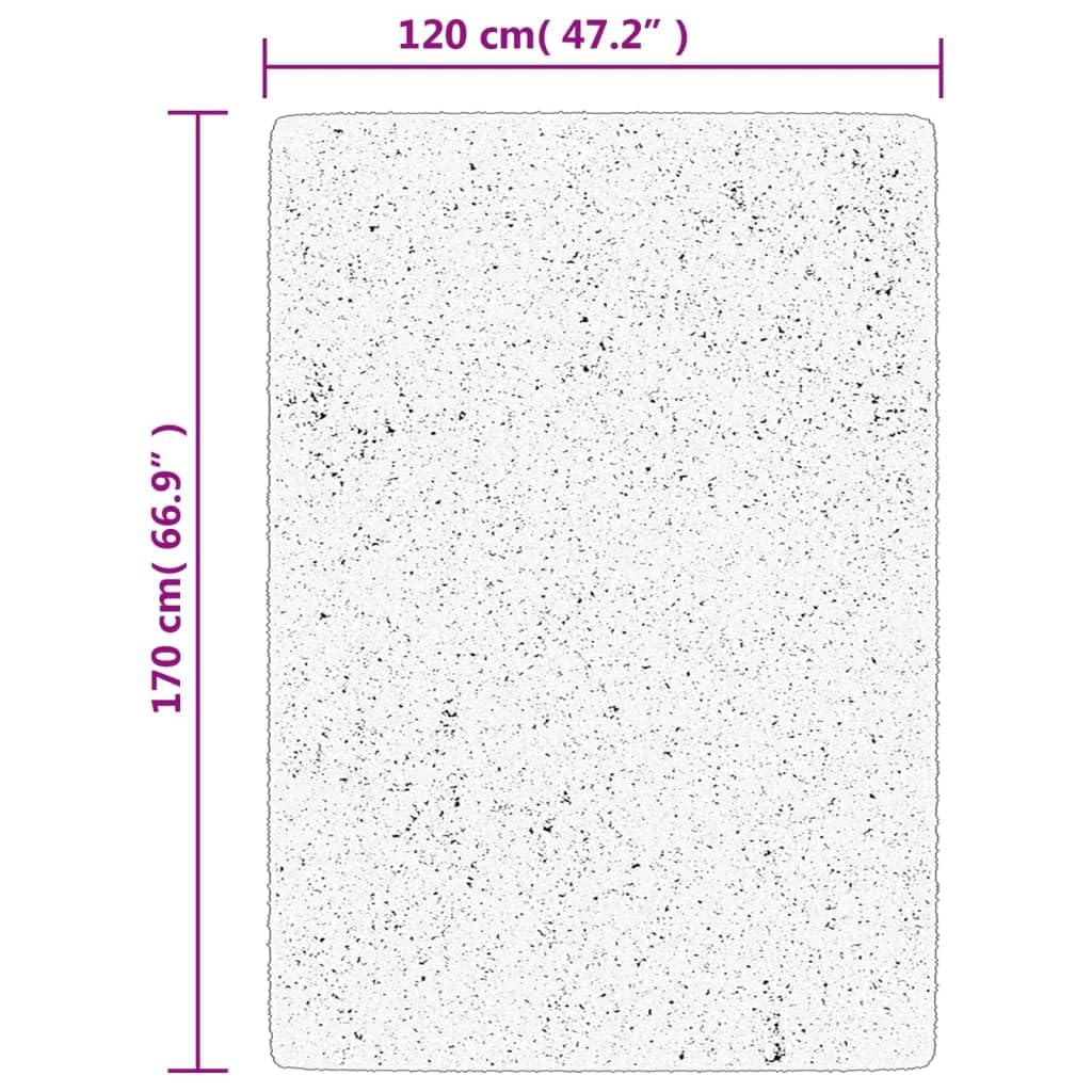 Tapis IZA Poils Courts crème 120x170 cm Polyester résistant Moquette antidérapante décoration intérieure Salon Chambre Couloir Confort Doux Moelleux Moderne Design cocooning