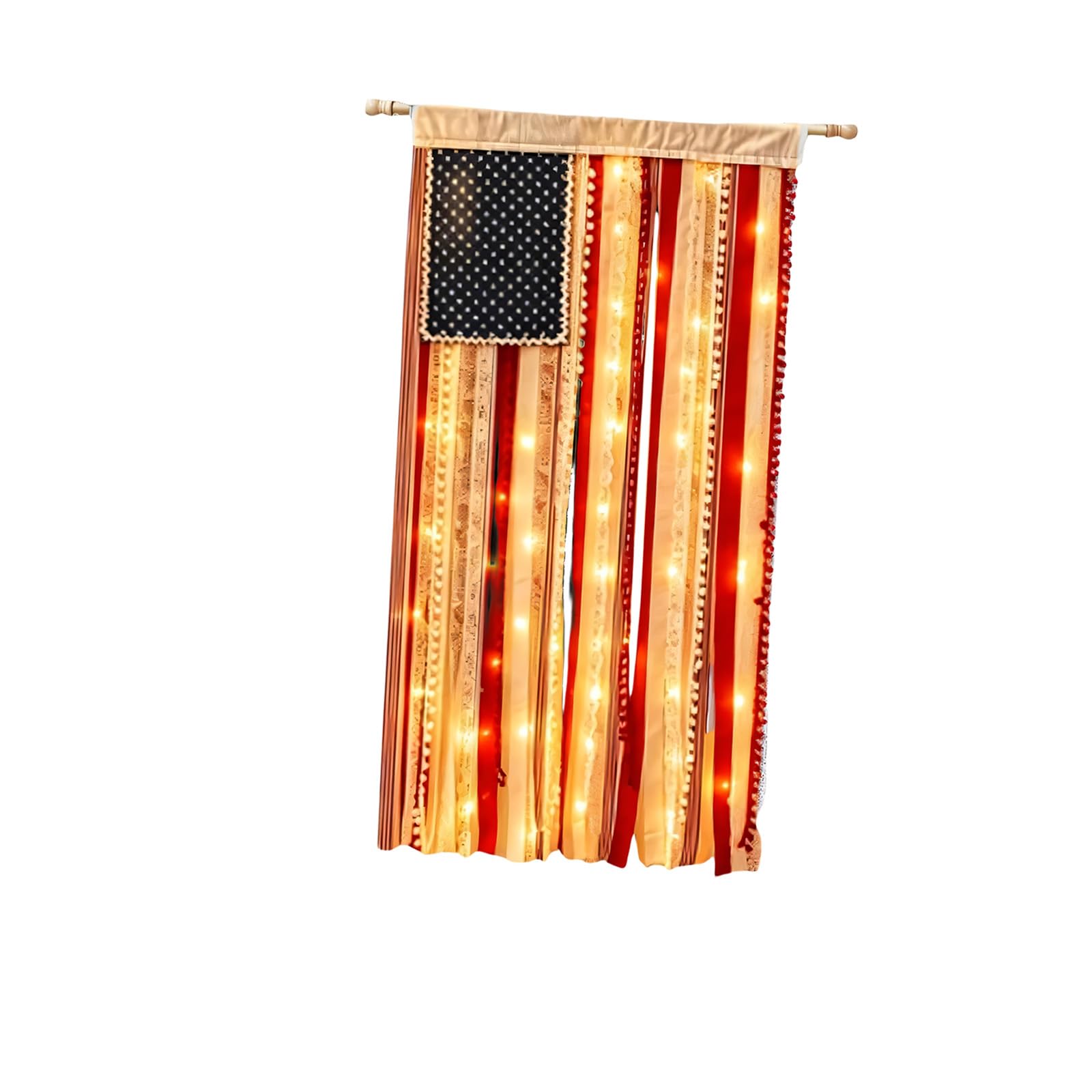 Whoasyst 4Th of July Banners Independence Day Patriotic Decorations Outdoor Hanging Americans Flag Banners Memorial Day Yard Decors Rag Americans Flag