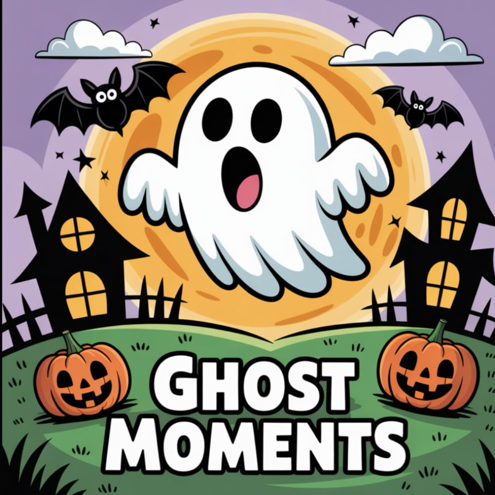 Ghost Moments Cutie: Bold and Easy Spooky Fun, Whimsical Spirits, and Friendly Phantoms for Creative Imagination Coloring Book For Kids