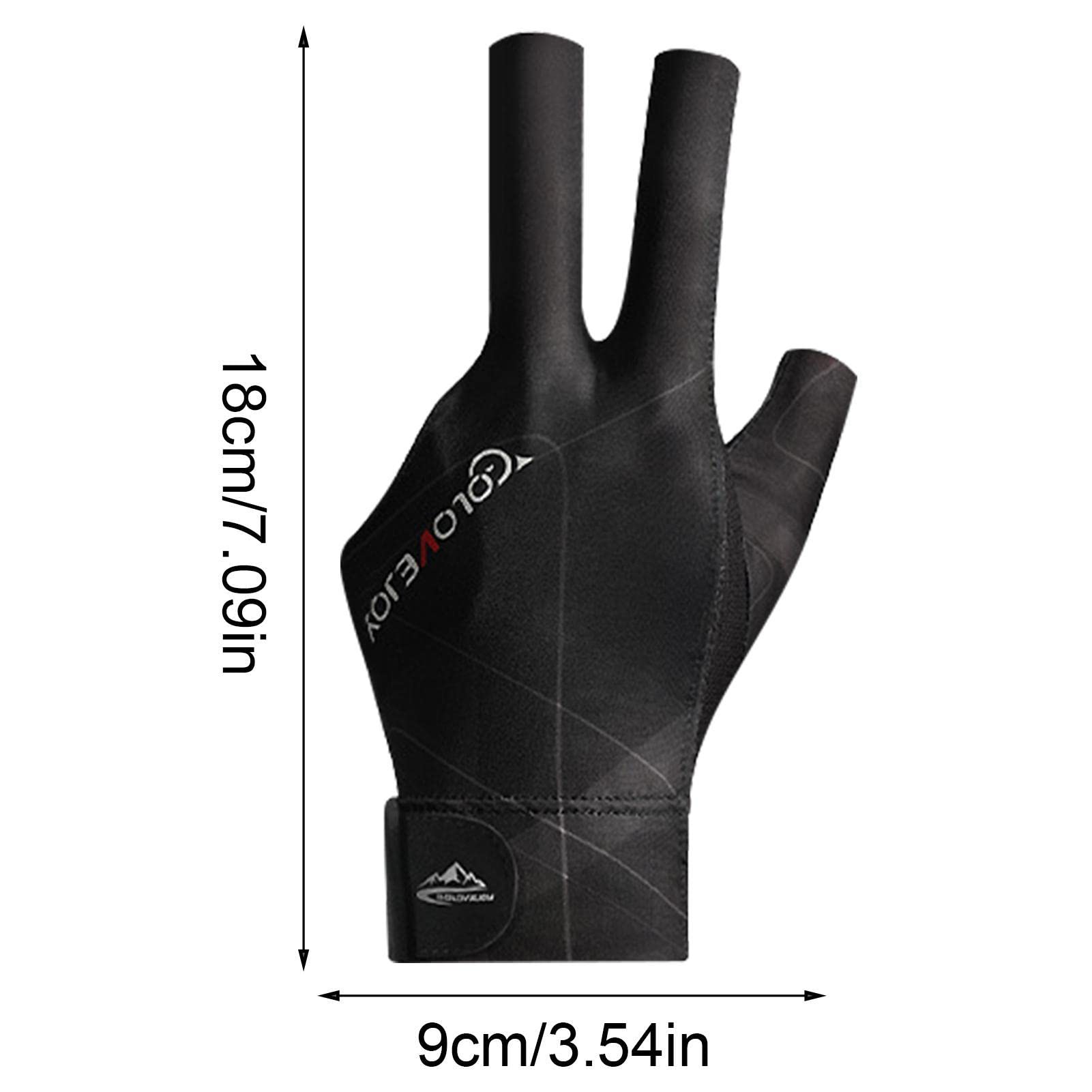 Guantes billar profesionales antideslizantes 3 dedos para mano izquierda