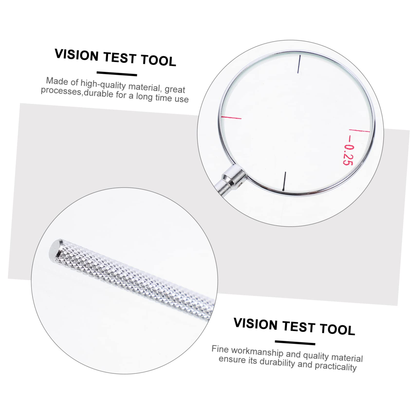 OUNONA 1pc Cross Cylinder Diopters Vision Test Tool Optical Instrument for Optometry Precision Lens Material