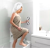 Vista 7 de NL'AAHCÉ - Barras de agarre para ducha resistentes (paquete de 2) barra de agarre de 12 pulgadas compatible con ADA para personas mayores, manijas