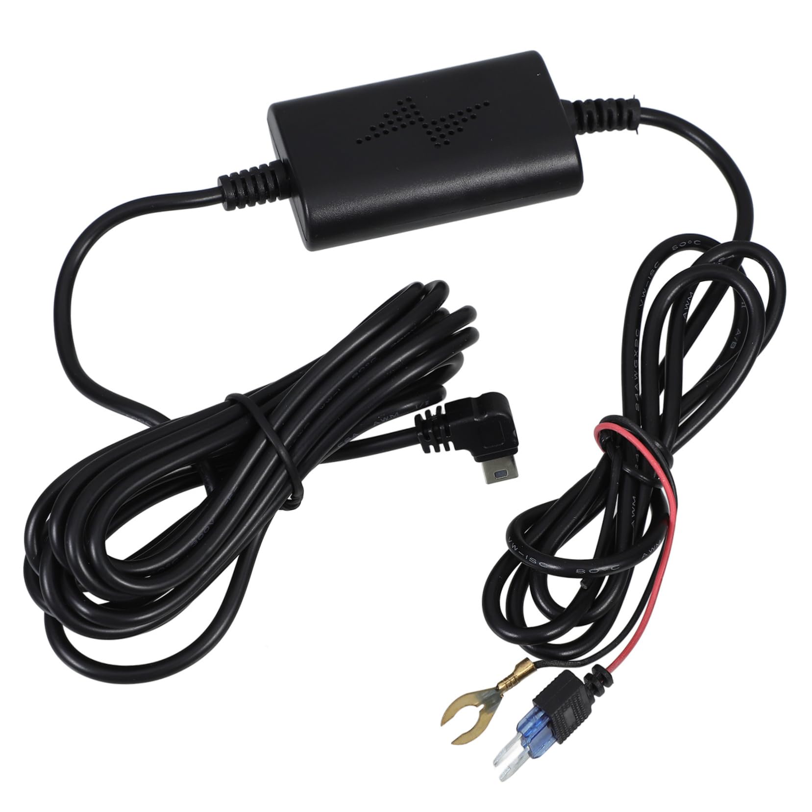 Cable de alimentación 2.5a 12v a 5v con conector mini ángulo derecho para grabadora de coche 8