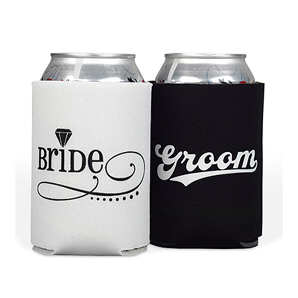 Hortense B. Hewitt Wedding Accessories Bride and Groom Can Coolers (Set of 2),11045