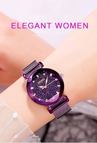 Miniatura 2 de SKMEI Lady Watches for Women Waterproof Casual Fashion Dress Japanese Quartz Movement Luminous Mesh Stainless Steel Wristwatch Gifts Rose Gold Black