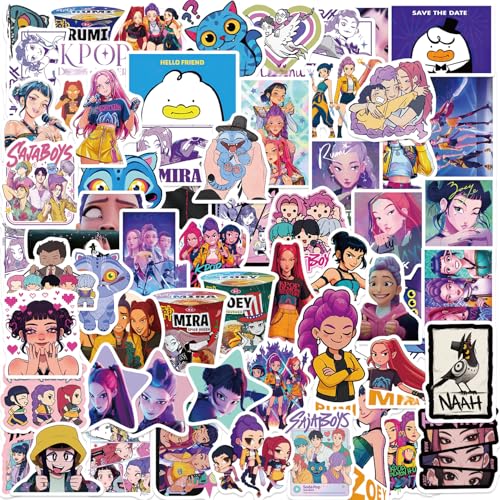 60 pegatinas Kpop, pegatinas geniales de películas de anime, vinilo impermeable de...