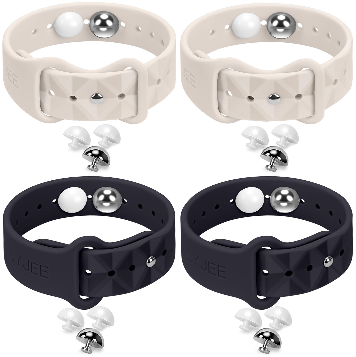Motion Sickness Bracelets for Travel: Acupressure Anti Nausea Wristband for Morning Sickness - Sea Sickness Wristbands for Car Boat Air - Nausea Bands for Motion Sickness 2 Pair Black Starlight