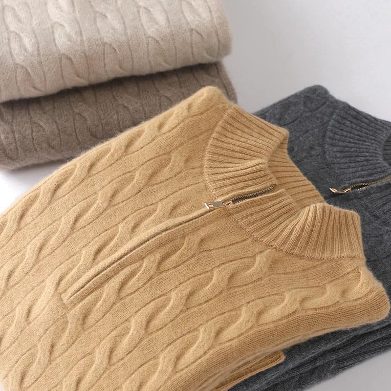 Women's Cashmere Sweater Thickened Knitted Solid Pullover Loose Tops Soft Shirt Jumper3