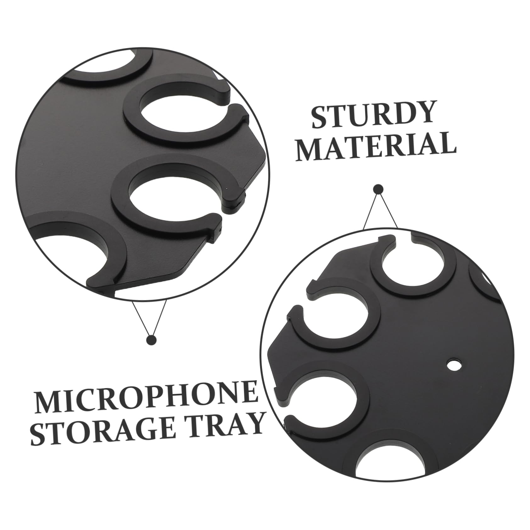 IMIKEYA Supporto per Microfono Vassoio Portaoggetti Design Anti-vibrazioni per Ridurre Rumori Compatibile Microfoni Portatili e Multi-microfono per Registrazione Live Studio
