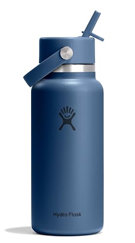 Hydro Flask 32 oz Wide Mouth with Flex Straw (Harbor Blue)