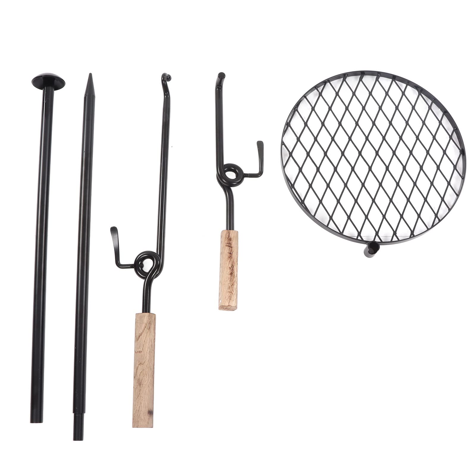 Campfire Grill Krat, Montaż Siatki I Zestaw Ramion O Wysokiej Wytrzymałości, Stojak Z Grilla Ogniskowym do Biwakowania Na Świeżym Powietrzu, Podróżujący Podróż