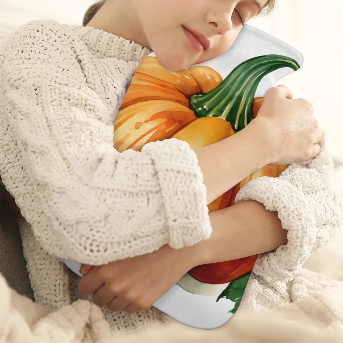 Hot Water Bottle with Soft Cover,2L Graffiti Pumpkin Hot Water Bag for Hot and Cold Compress, Hand Feet Warmer, Mystical Pumpkin Rubber Hot or Cold Water Bottle Halloween Christmas Decorations