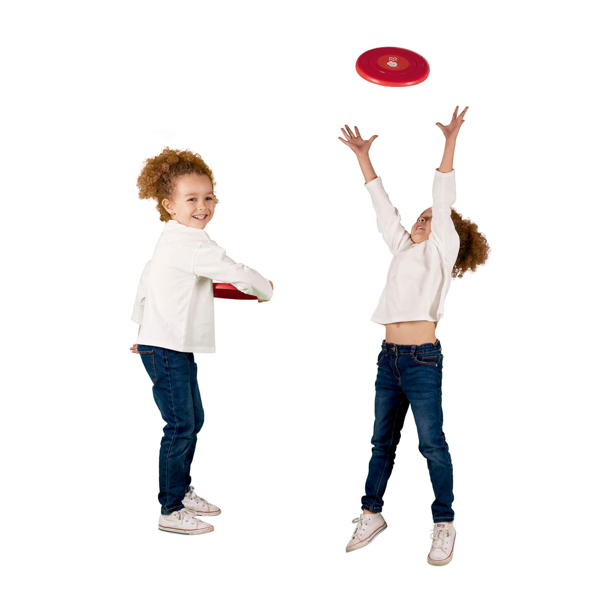 APLI Kids 19564 Latający krążek, Frisbee czerwony idealny do zabawy na świeżym powietrzu