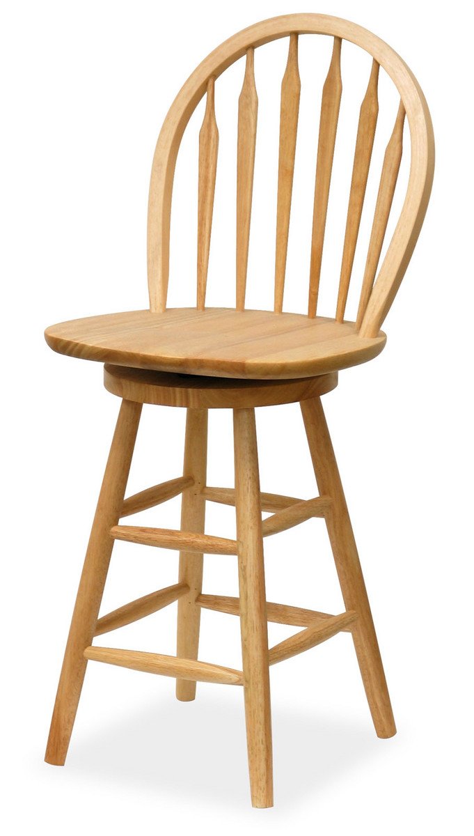 Winsome Wood 30 Inch Windsor Swivel Seat Barstool Natural White