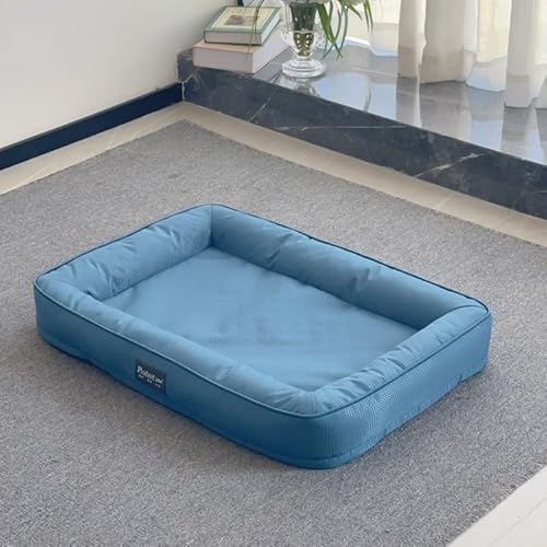 防水犬の寝床は抜かして洗うことができます猫の寝床は四季兼用犬用ベッド夏クールペットの寝床用 (M-74*52cm,ネイビーです)
