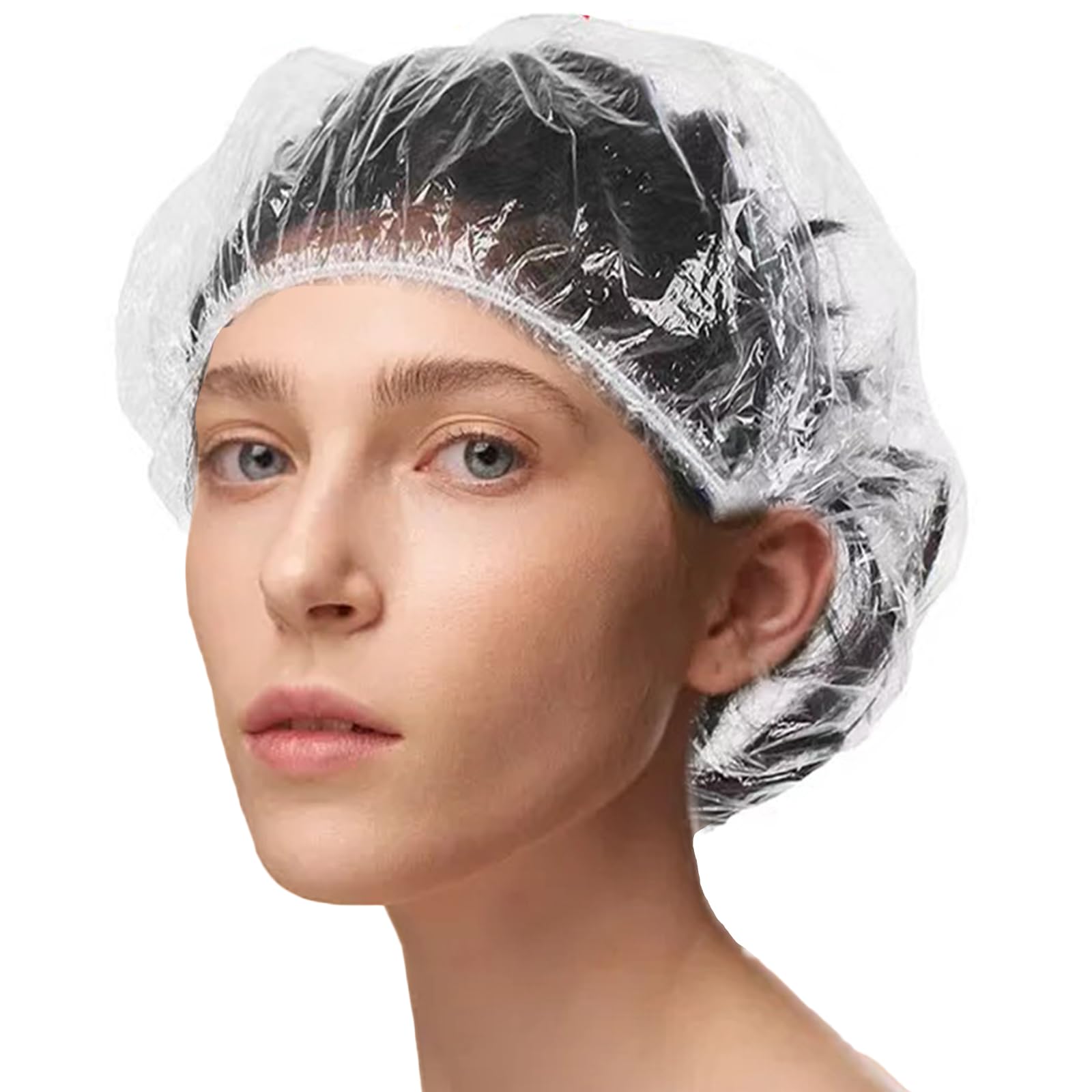 100 Stück Einweg-Duschhauben – Extra Dick & Wasserdicht – 42 Cm Durchmesser – Für Salon, Reise, Haarschutz Beim Duschen