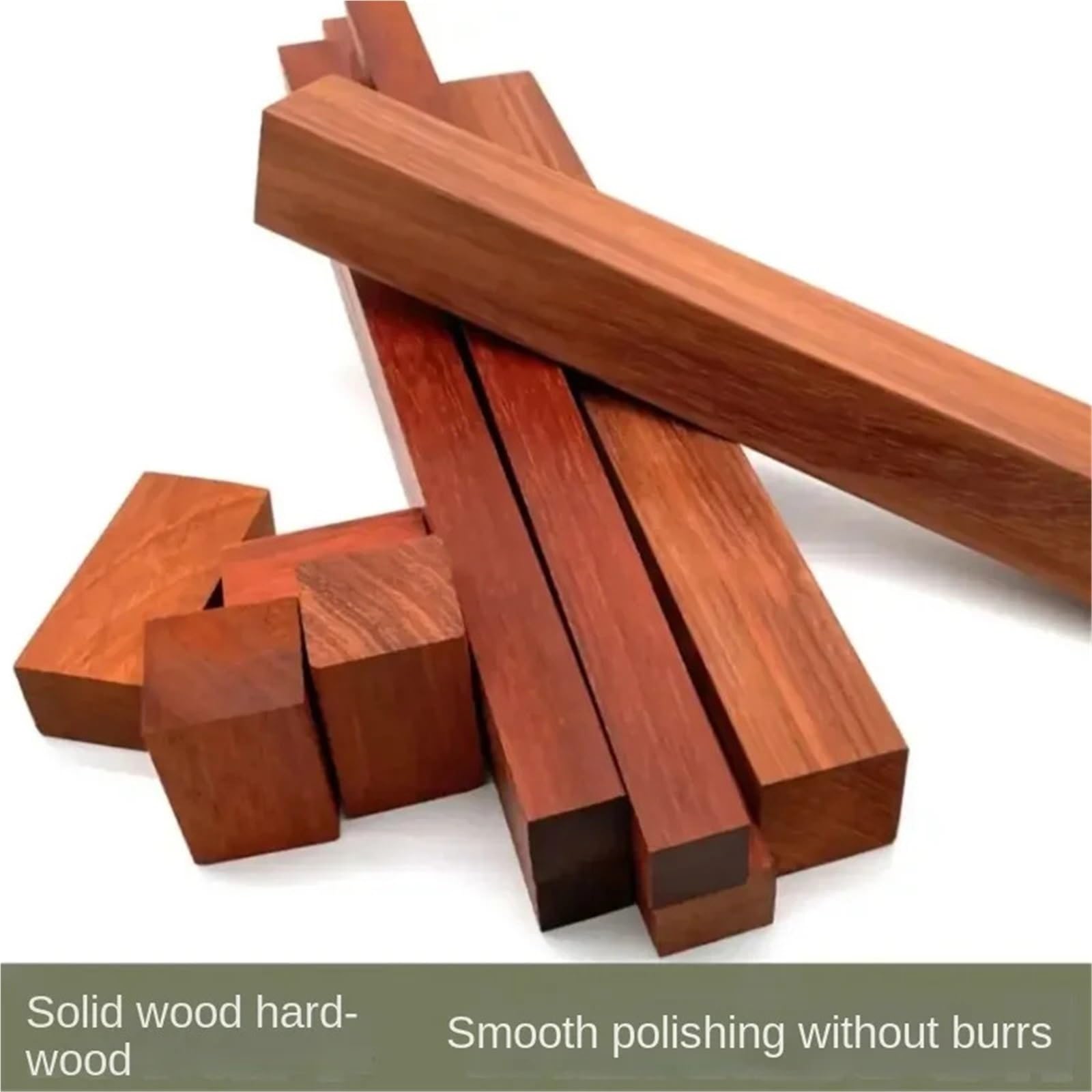 Palos Madera Manualidades Tiras largas de Palisandro Rojo, Madera Dura, Tiras cuadradas, modelismo Artesanal, Tallado(40x4x4cm)