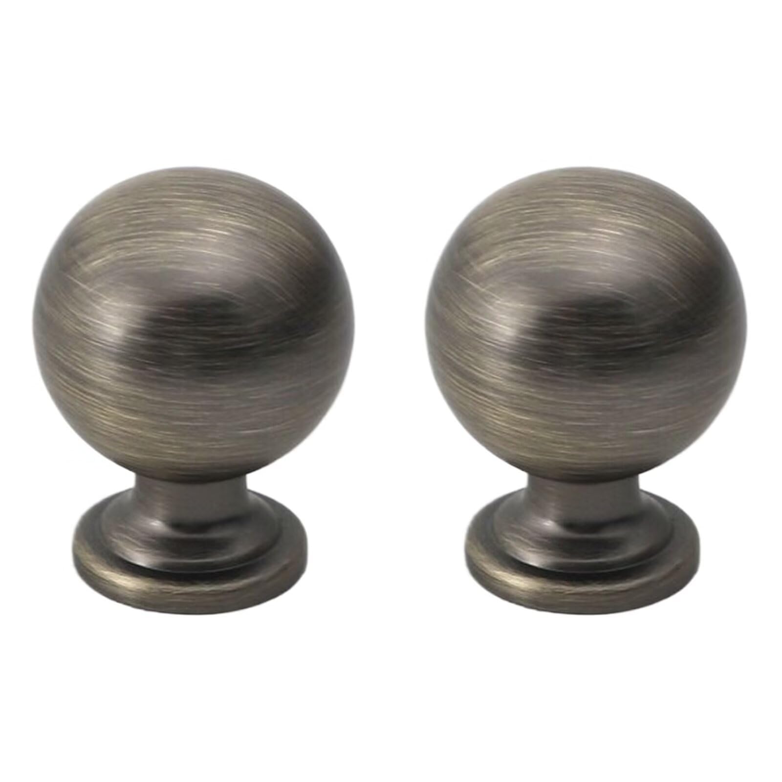 TYYCKJ 2 Pack 24mm Solid Cabinet Knobs Round Drawers Pulls and Knob Kitchen Handles Zinc Alloy Metal Hardware Pull for Bathroom Dresser Cupboard Closet Wardrobe Door Handle